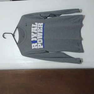 NIKE DRI-FIT LONG SLEEVE SHIRT.LOGO ROYAL POWER